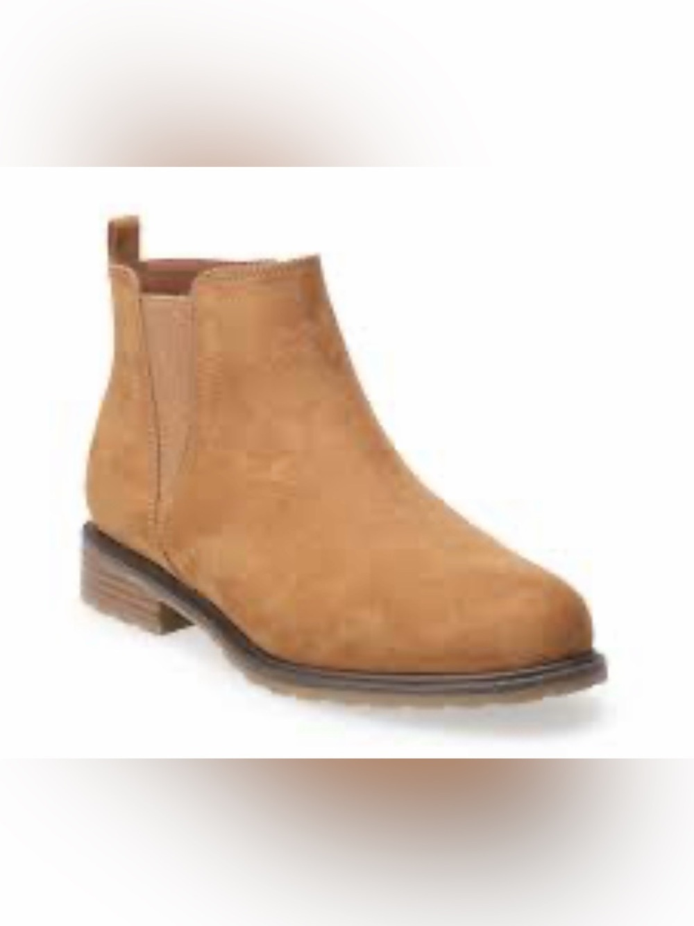 Sonoma Women's Tan Suede Chelsea Ankle Boots Size 6